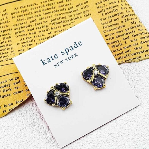 Kate Spade Amethyst Stud Earrings - Picture 2 of 5